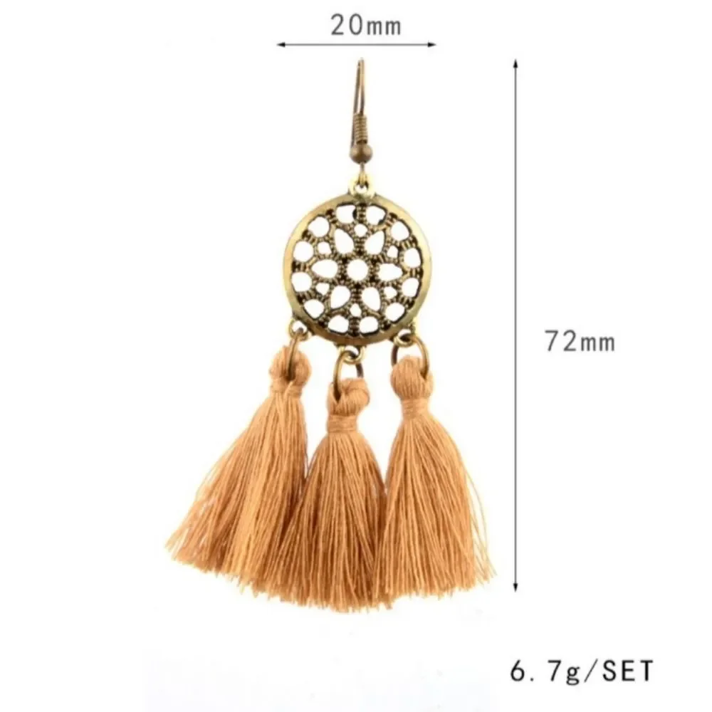 Golden Tassel Earrings! - Picture 3 of 4
